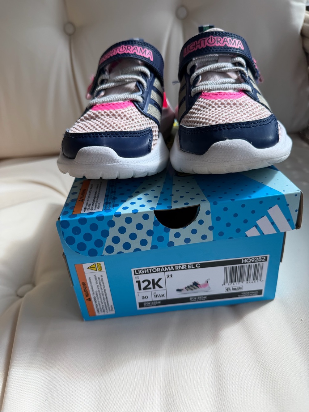 Lightorama Kids Sneakers Pink & Blue Girls US 12C